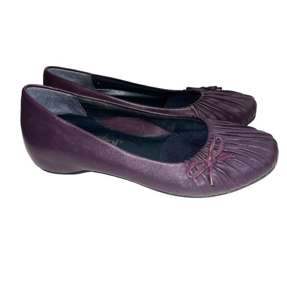 Umberto Raffini Women’s Ballet Flat Comfort Shoe size 7.5 Eggplant Leather